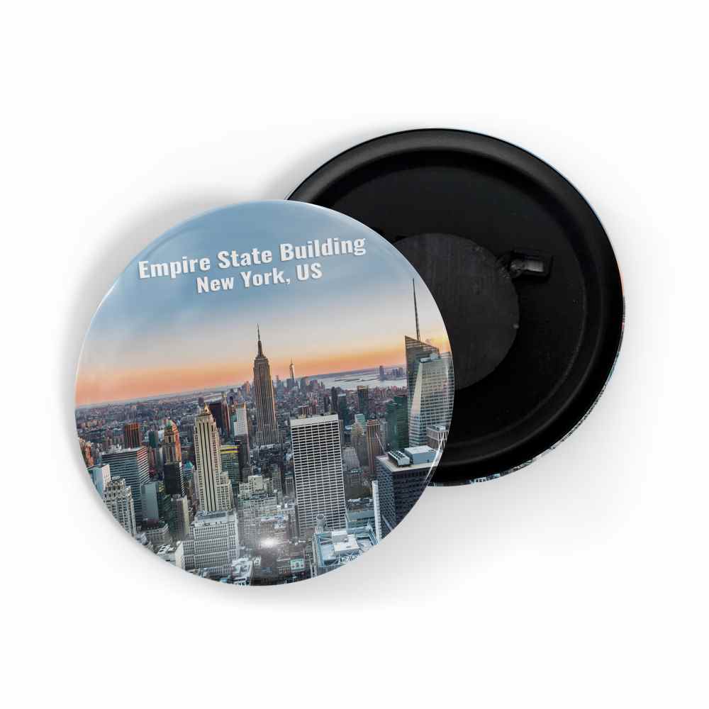 dhcrafts Fridge Magnet Multicolor Famous Tourist Place Empire State Building New York New York United State Glossy Finish Design Pack of 1